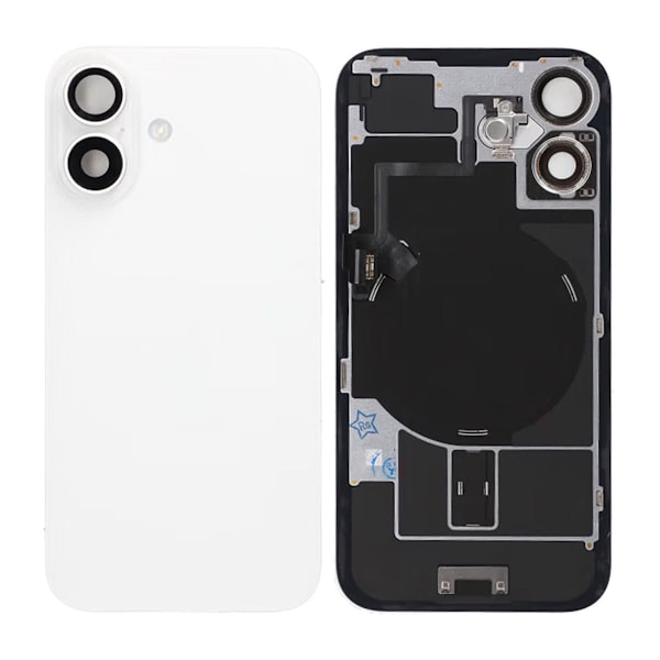 iPhone 16 Baksida Glas - Vit Vit