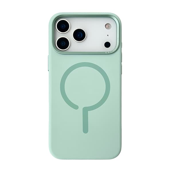 Mobile Case Silicone with Camera Metal Frame for iPhone 17 Pro - Green Grön