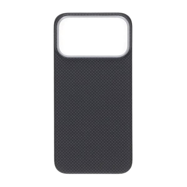 Kevlar Woven Magnetic Case - iPhone 17 Pro Max Black Plain Weave Svart