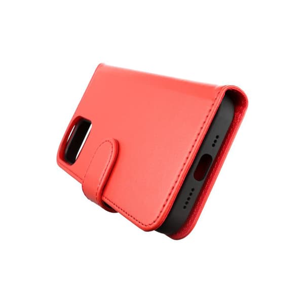 Rvelon Wallet Case Magnet for iPhone 12 and 12 Pro - Red Röd