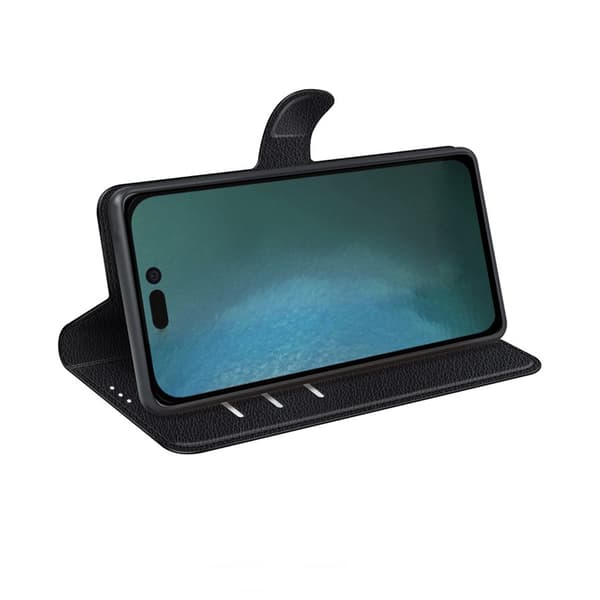 iPhone 14 Plus Wallet Case with Stand - Black Svart
