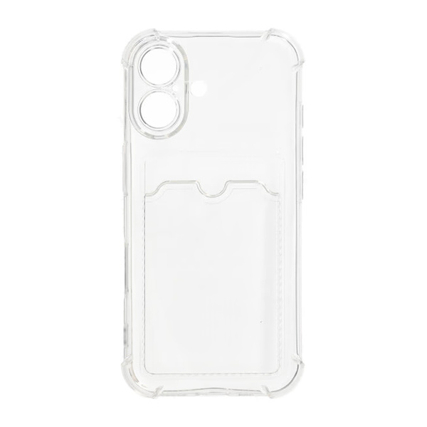 Shockproof Case with Card Holder iPhone 16 Plus Transparent Transparent