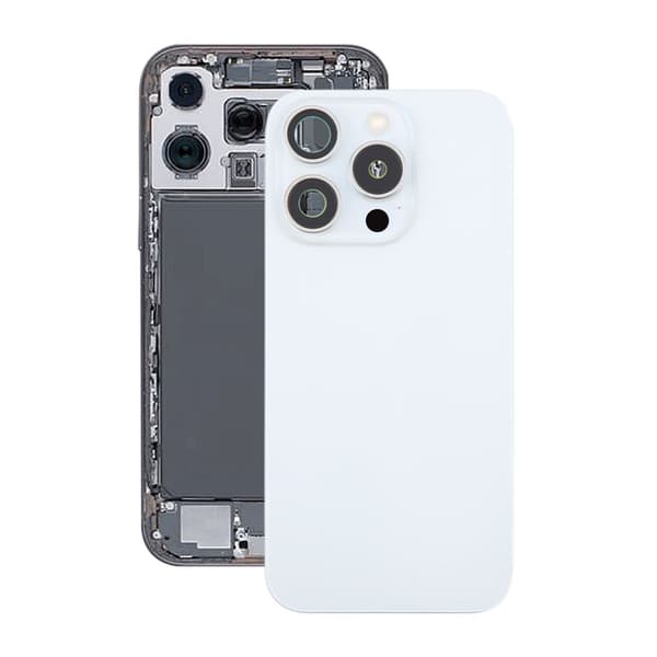 iPhone 16 Pro Max Baksida Glas Komplett OEM - Vit Titan Vit