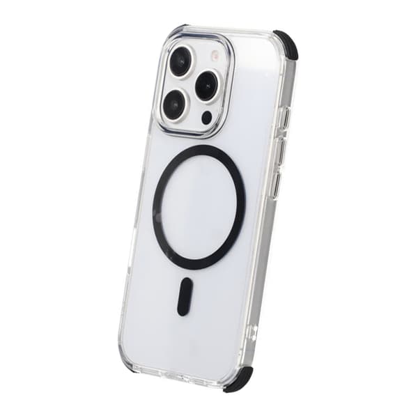 Rvelon Four-corner anti-falling magnetic suction Case For iPhone 16 Pro Black Svart