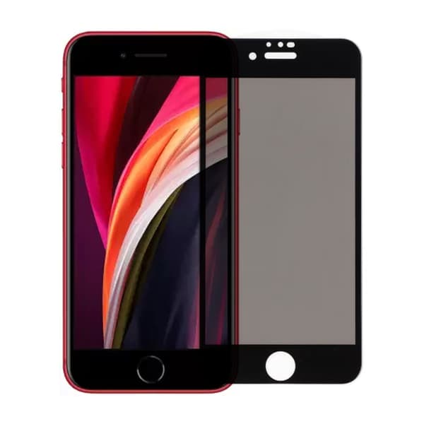 Screen Protector Privacy SE 2020 and 2022 - 3D Tempered Glass Black - bulk Svart