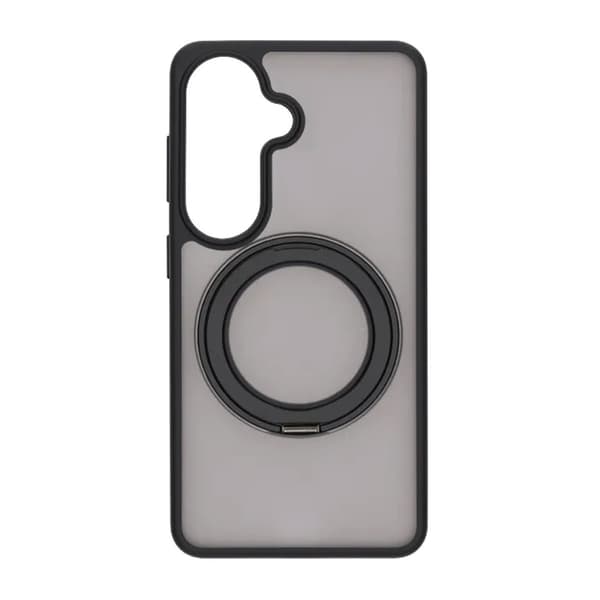 Matte case 360 rotating bracket Mobile Phone Case For Samsung S26 Black Svart