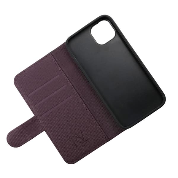 iPhone 13 Mini Plånboksfodral Magnet Rvelon - Mörklila Lila