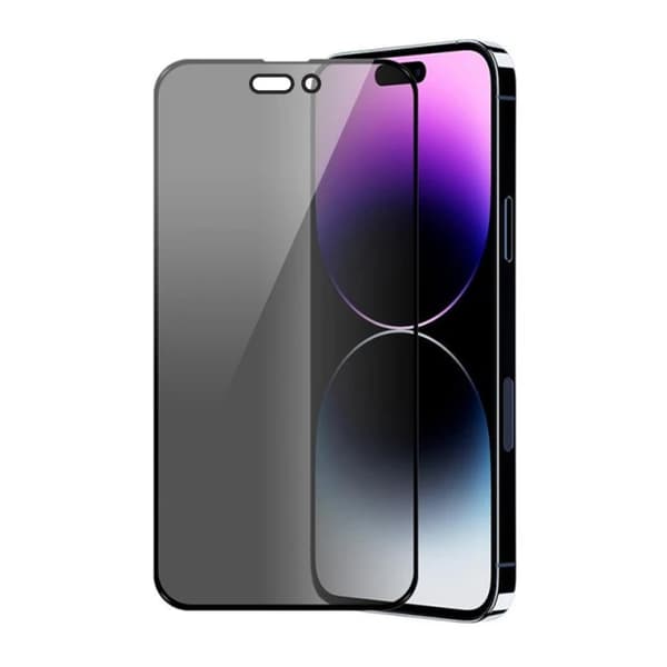 Skärmskydd iPhone 14 Pro - Privacy 3D Härdat Glas Transparent