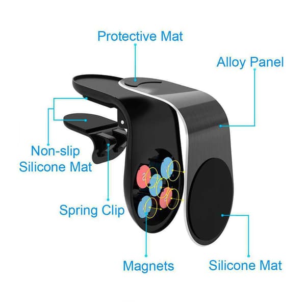 Mobile Holder Magnetic with Clamp Svart