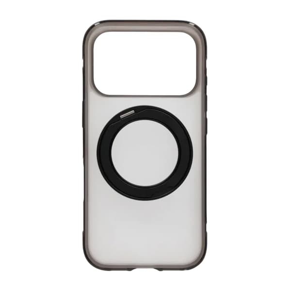 360-degree Rotating Stand Matte Magnetic Shockproof Airbag  Case  For iPhone 17 Pro Max/18 Pro Max Black