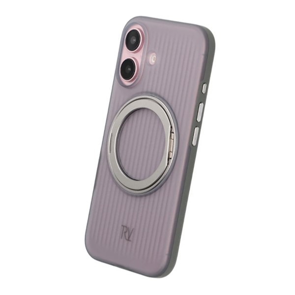 iPhone 16 Rvelon Skal Roterande Magnet Stativ - Grå Grå