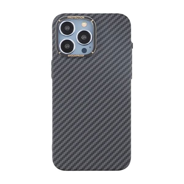 iPhone 15 Pro Carbon Fiber Phone Case - Black Svart