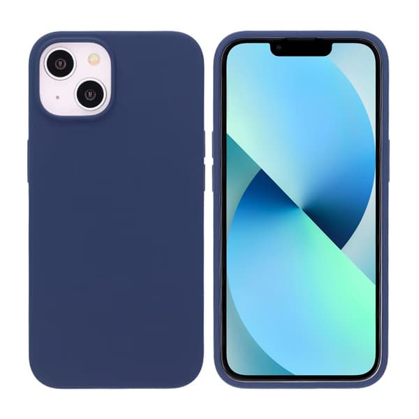 Rvelon Silicone Mobile Case for iPhone 13 and 14 - Blue Blå