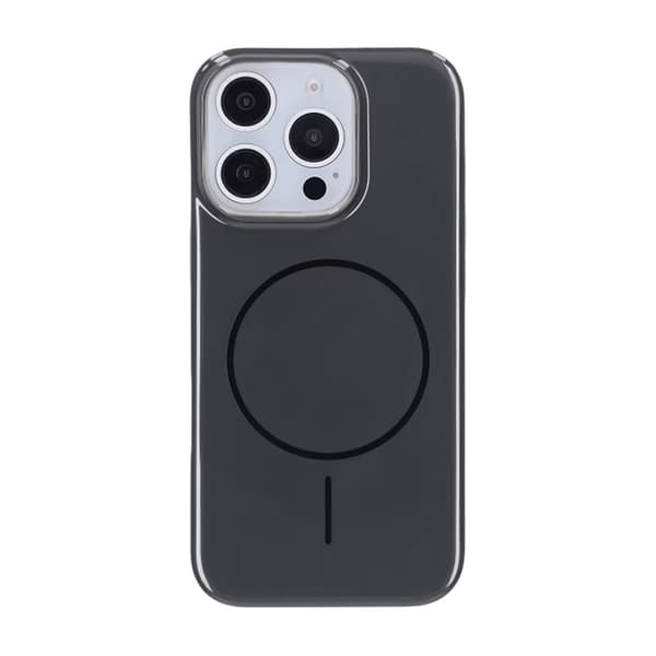 Glossy design Magnetic Case For iPhone 16 Pro Black Svart