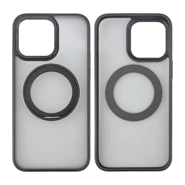 iPhone 15 Pro Case with MagSafe Stand Rvelon - Black Svart