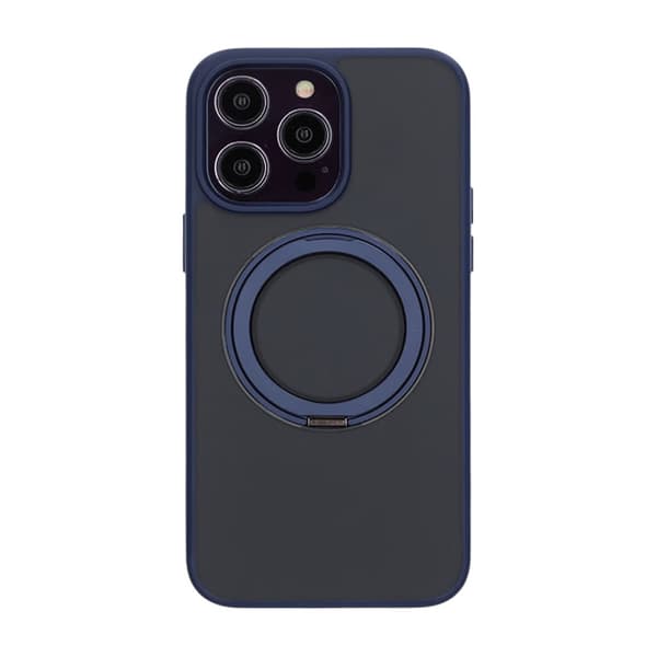 Matte case 360 ​​rotating bracket Mobile Phone Case For iPhone 14 Pro Max Blue Blå