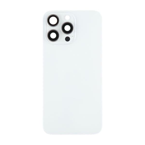 iPhone 15 Pro Max Baksida Glas med Magnet och Kameralins - Vi... Vit