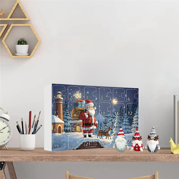 2024 Jule Dværge Jule Ankomst Kalender Blind Box Nedtælling Jule Gnome Adventskalender