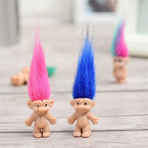 10 st Mini Vintage Troll Lyckodocka Små Actionfigurer