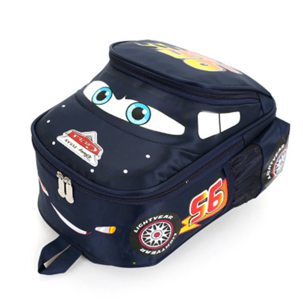 Disney Bilar Pojkar 3D Ryggsäck Barn McQueen Skolväska Dark blue