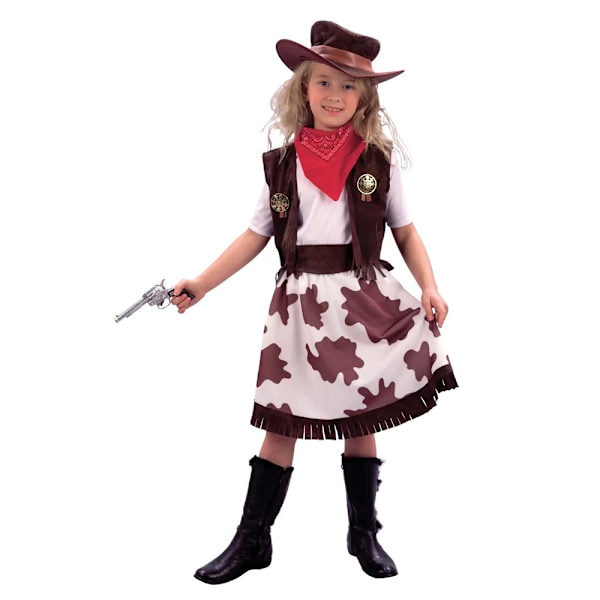 Halloween Cowboy Kostym för Vuxna Män och Kvinnor, Förälder och Barn Cowgirl Cosplay Western Klänning Dräkt Karneval Vuxen Kostymer Girls 110-120cm