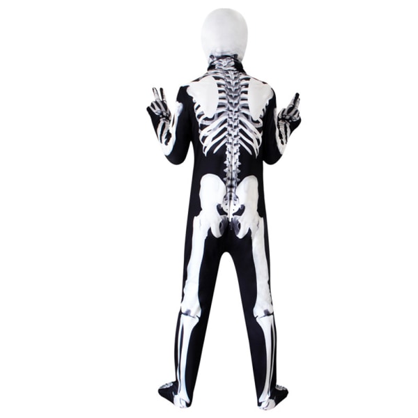 Halloween Jumpsuits Skeleton Jumpsuit Cosplay kostym för barn 150cm