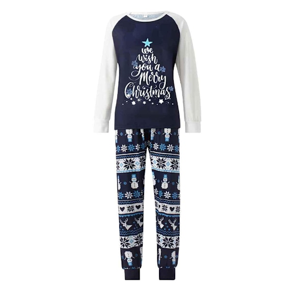 Matchande Familjejulpyjamas Set Kvinnor Män Barn PJs Långärmad Nattkläder Semester Lounge Set Men-B 2XL