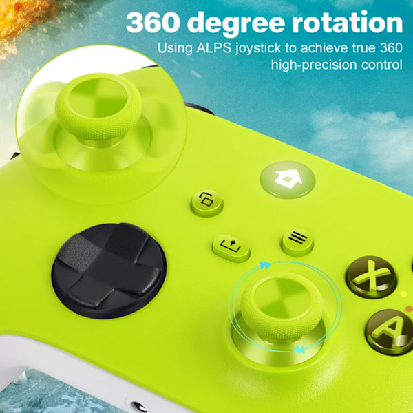 Trådløs kontroller for Xbox One & Xbox Series X|S PC Windows - Med lydkontakt Yellow