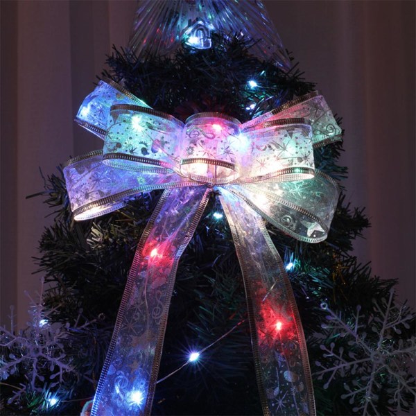 Julband med LED-lampor Vattentät för julgransdekoration multicolor 4m