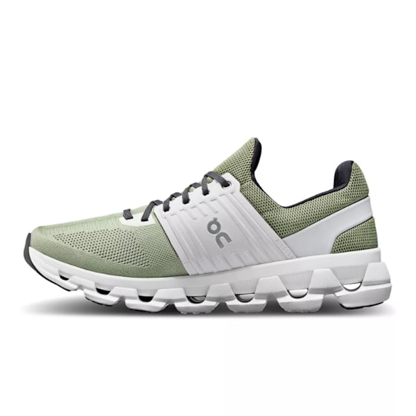 ON CLOUD 5 Herr & Dam - Bekväma Allround-Sneakers med Slitstarkt, Halksäkert, Lättviktigt och Andningsbart Dämpning - Låga Sneakers för Löpning Grey Green 42