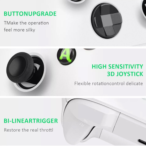 Trådløs kontroller for Xbox One & Xbox Series X|S PC Windows - Med lydkontakt White