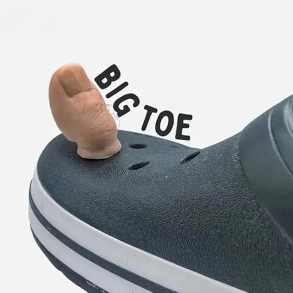 Hauskat isot varpaat -kenkäkoristeet karvoilla Crocseihin, Söpöt hilpeät realistiset varvaskoristeet 3D-stereoskooppiset varvas Crocs -tarvikkeet aikuisille lapsille G 3PCS
