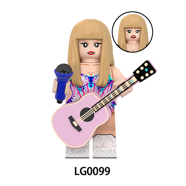 8 stk. Taylor Swift Byggeklods Minifigur MOC Klodser Samlelegetøj Børnegaver 8PCS