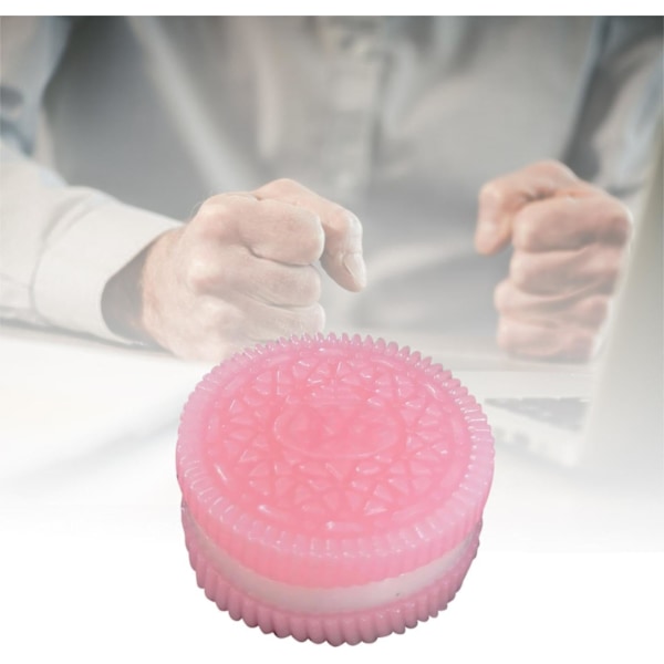 Rosa Kak-Squishy, Taba Squishy, Rosa Squishy, Keks Stressavlastande Leksak, Fidget Leksaker för Ångest & Avkoppling | Perfekt Skrivbordstillbehör för Vuxna Pink