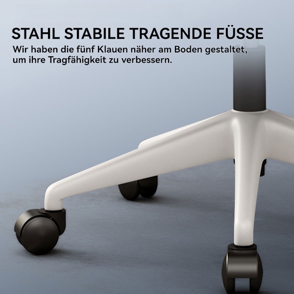 Kontorsstol med 3D-kudde, Vridbar Stol, Chefsstol, Ergonomisk Gamingstol, med Andningsbart Nätöverdrag, Fällbara Armstöd, Ländryggsstöd