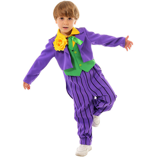 Halloween Cosplay Kostyme for Gutter, The Joker Uniform Sett M