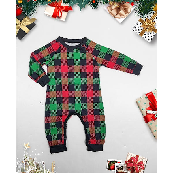 2023 Julpyjamas Familj Matchande Sovkläder Julpyjamas Set Nytt Baby 9M