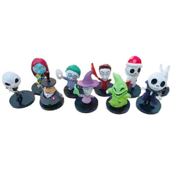 10 ST The Nightmare Before Christmas Jack Action Figures present 10PCS