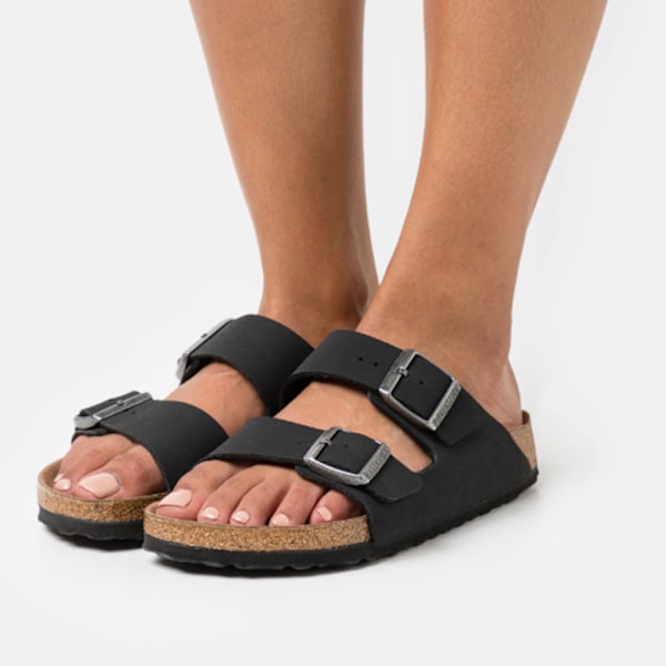 Birkenstock Arizona Mjuka Fotbäddssandaler Unisex Halkskydd Avslappnade Skor Black 37