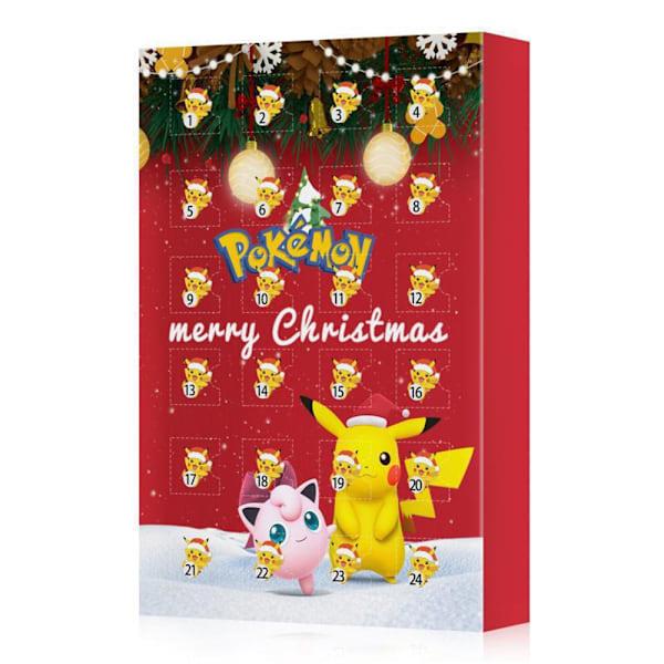 24 Dages Julekalender Pikachu Figurer Legetøj Nedtælling Blind Box Julegaver
