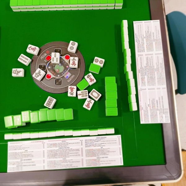 2025 Mahjong -kortit, 4 kpl viralliset standardikäsien säännöt Mah-Jongg -kortit vihreä 4PCS