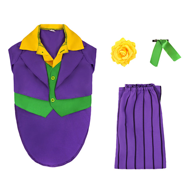 Halloween Cosplay Kostyme for Gutter, The Joker Uniform Sett M