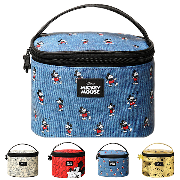 Mickey Mouse Bucket Travel Makeup Bag Handbag, Bärbar Kosmetisk Väska Toalettväska Förvaringspåse B