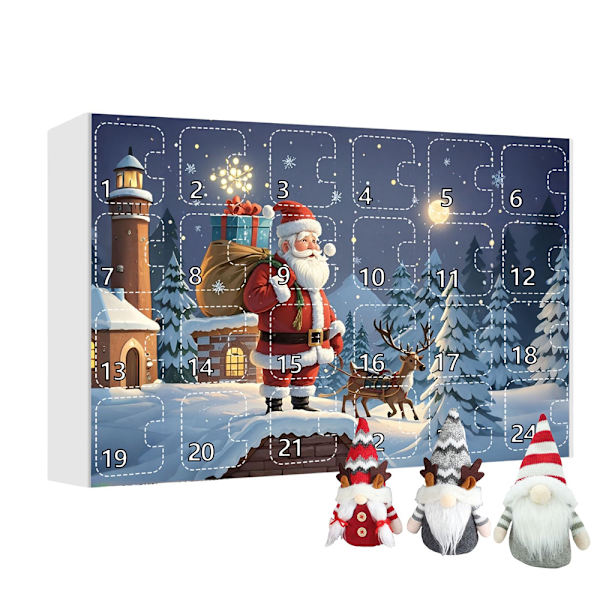 2024 Jule Dværge Jule Ankomst Kalender Blind Box Nedtælling Jule Gnome Adventskalender