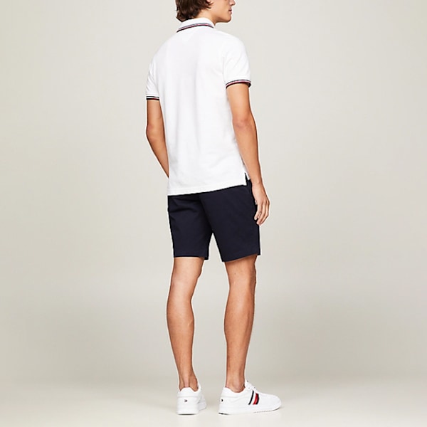 Tommy Hilfiger Herr Tipped Slim Pikétröja White 2XL
