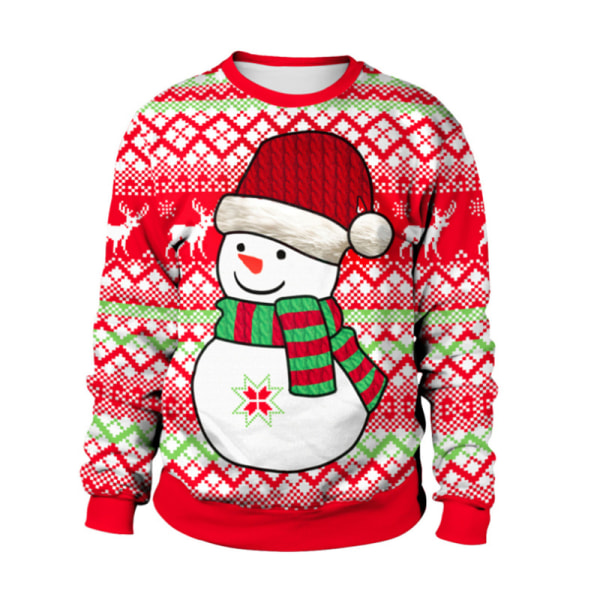 Christmas Ugly Sweater Kvinnor Män Nyhet Jumper Sweatshirt Par Topp B Style XL