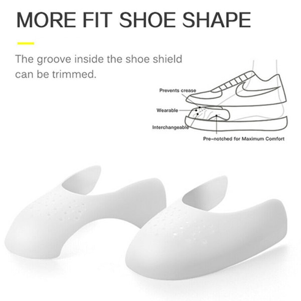 Shoe Shield for Sneakers Anti-Crease Shoes Support cap white L(40-46)