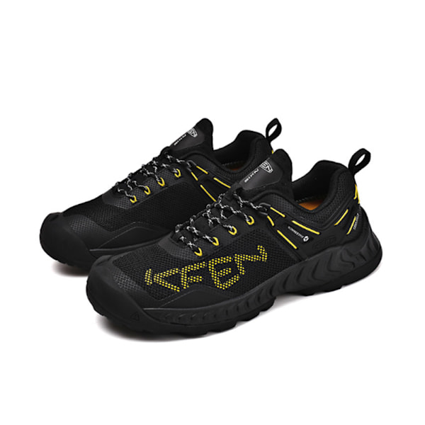 Keen NXIS EVO vedenpitävät miesten kengät maantiejuoksukengät lenkkikengät vaelluskengät Black Yellow 43