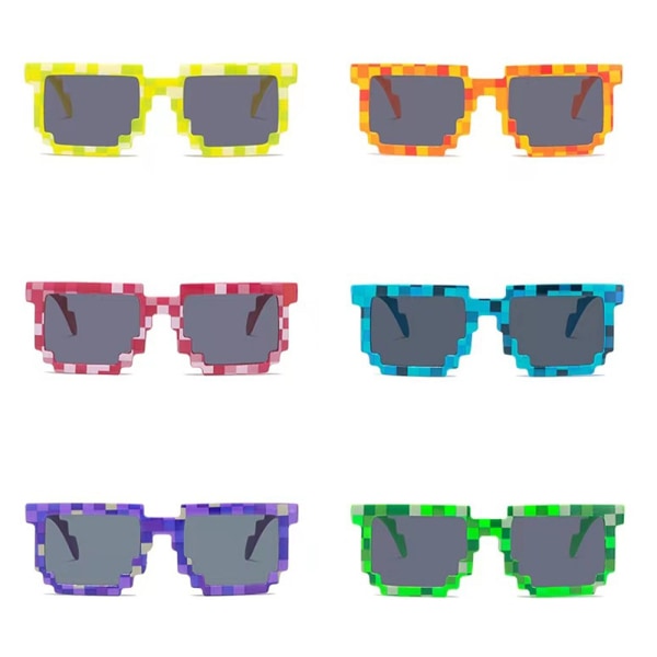 6st Minecraft Solglasögon för vuxna barn UV-skydd jul