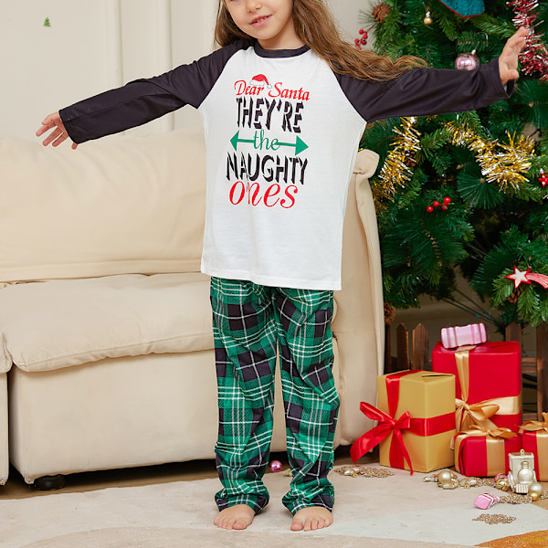 Familjematchande Julpyjamas för Vuxna, Barn och Bebis - Julpyjamas, Nattkläder, Pyjamasuppsättning Kids 7-8Years